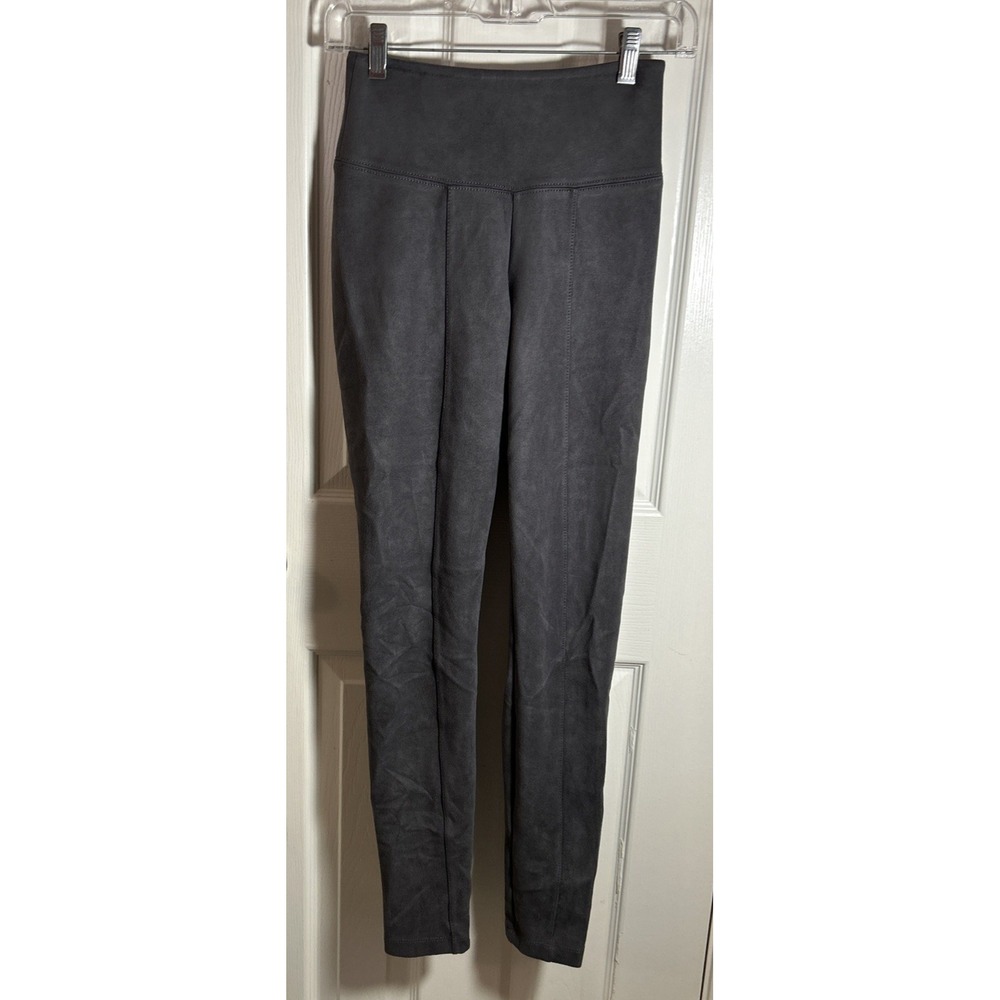 WHBM Runway Legging Pants Gray Ultra Faux Suede Women Sz 00 Soft Comfy